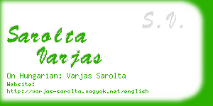 sarolta varjas business card